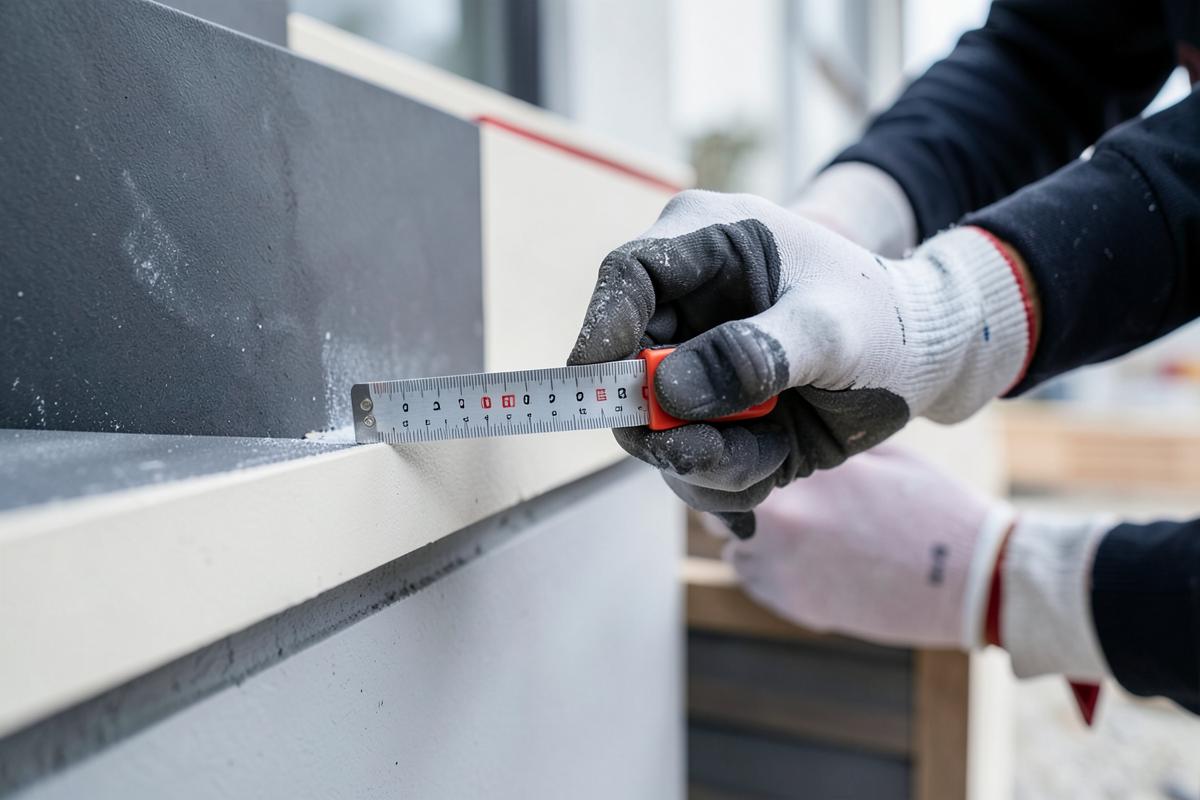 Mesure précise de matériaux de construction, image représentative